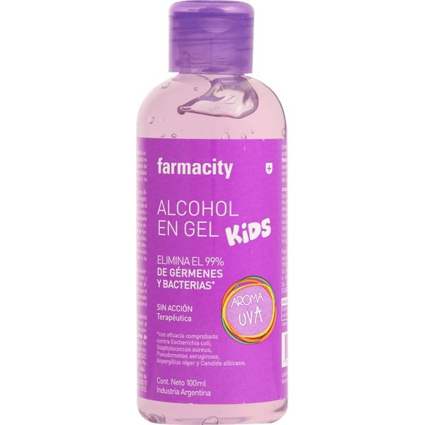 Alcohol en Gel Farmacity Kids Uva x 100 ml