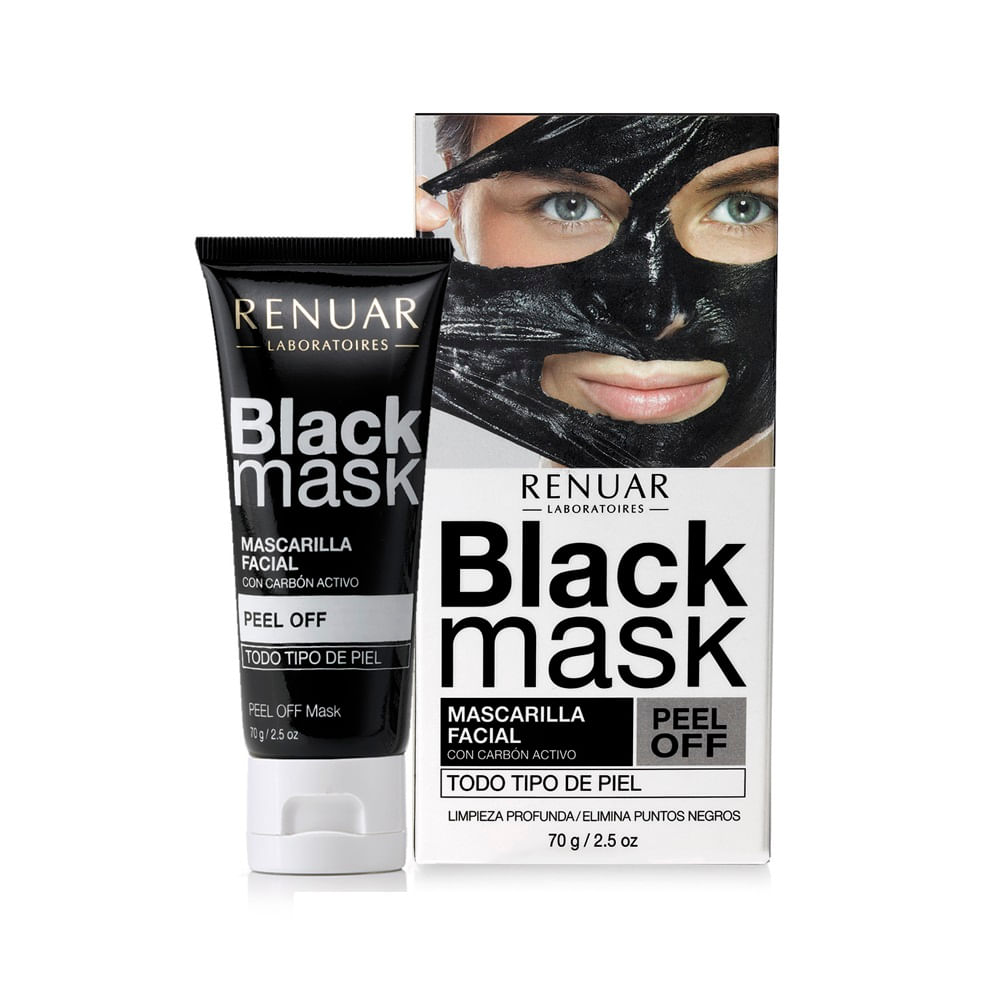recuperar cobertura tragedia Mascarilla Facial Renuar Black mask peel off x 70 Gr - farmacityar