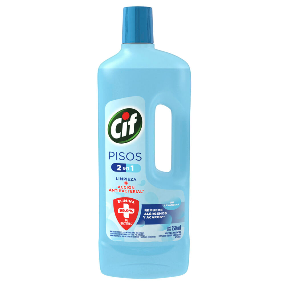 Limpiador Liquido Cif Antibacterial 2 En 1 De Pisos X 750 Ml Farmacityar