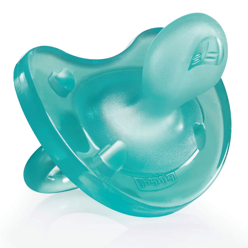 juego de gomas de 0 a 2 meses 2 unidades Chupete de silicona para bebés de 0 a 2 meses apoyan la respiración fisiológica y favorecen el correcto desarrollo de la boca azul Chicco PhysioForma
