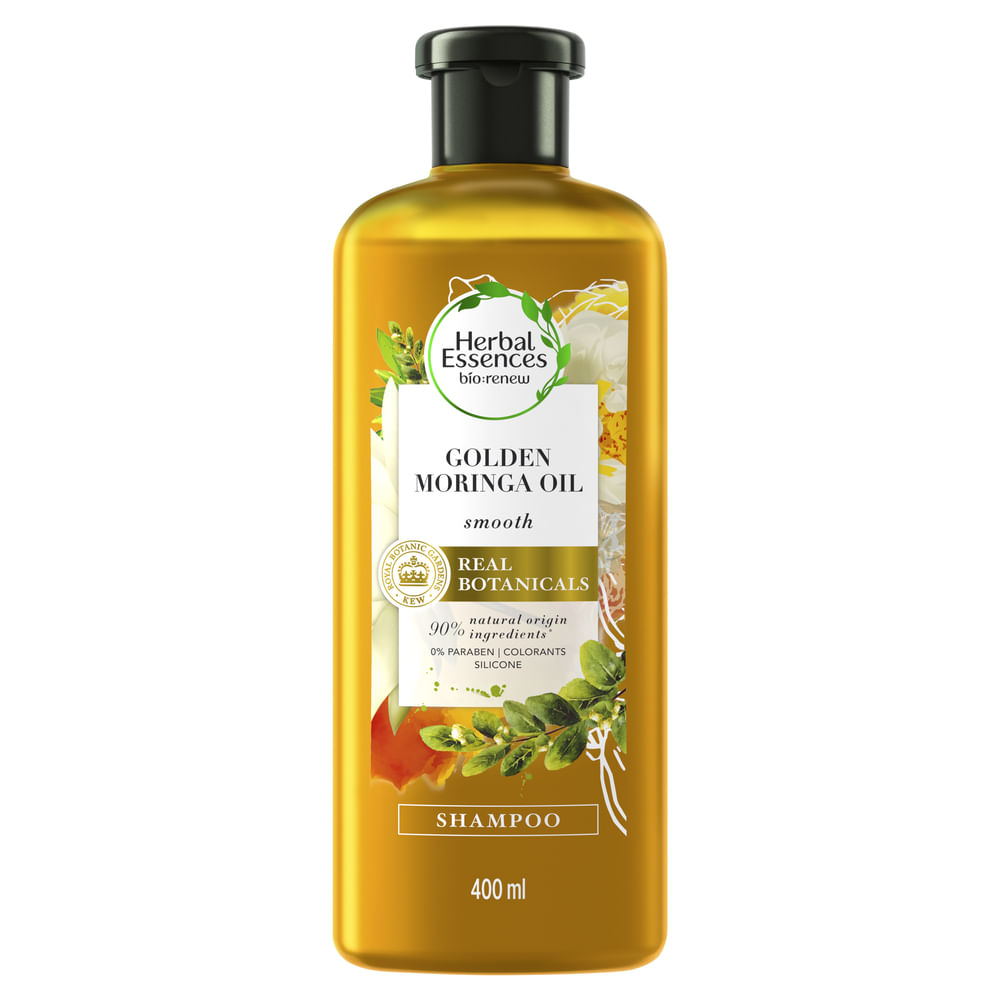 Shampoo Herbal Essences Golden Moringa Oil botella x 400 Ml - farmacityar