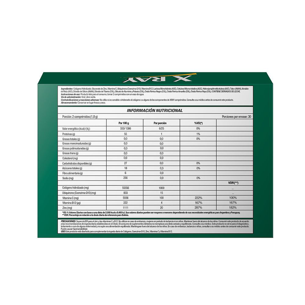 Suplemento Dietario XRay Colágeno x 60 comprimidos farmacityar