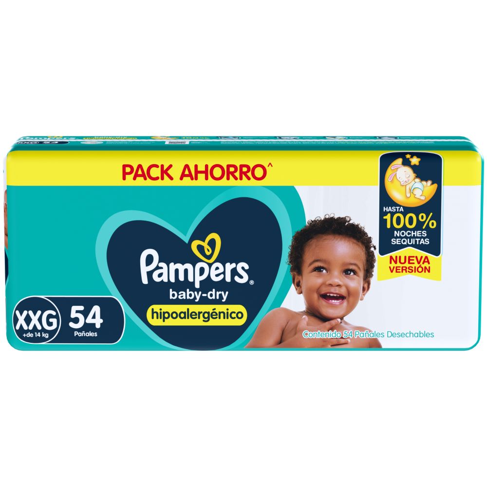 Pampers Baby Dry Hipoalergénico Hiperpack - farmacityar