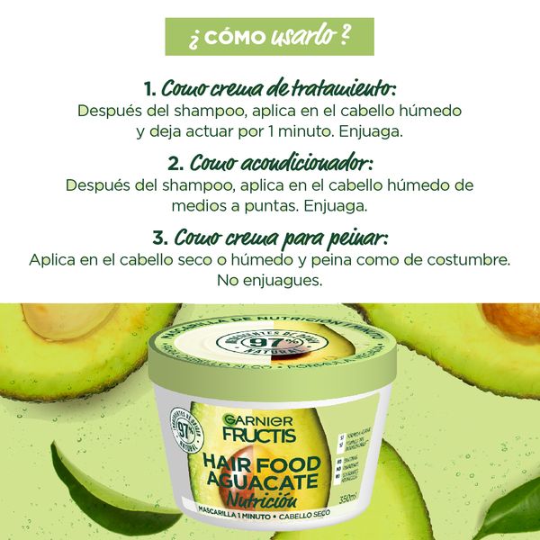 Capilar Fructis Nutrición Aguacate x 350 Ml - farmacityar