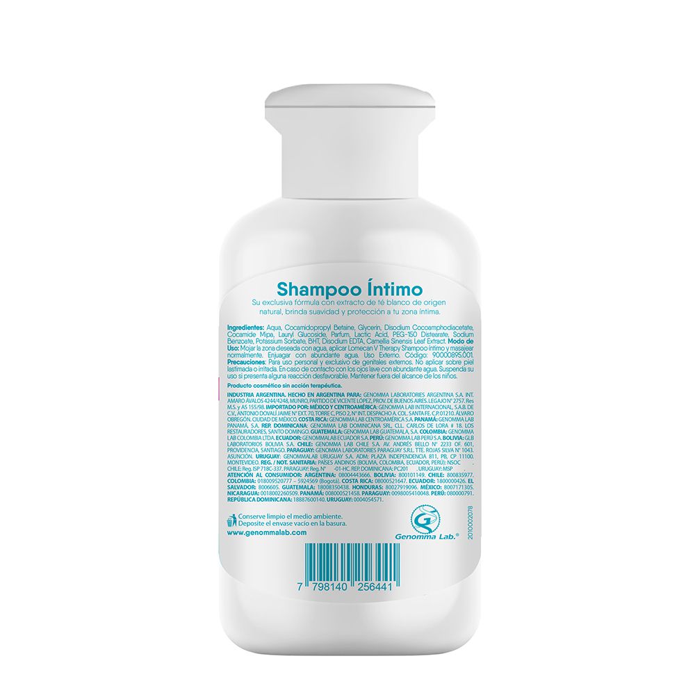 Shampoo Intimo Lomecan V Therapy x 400 ml - farmacityar