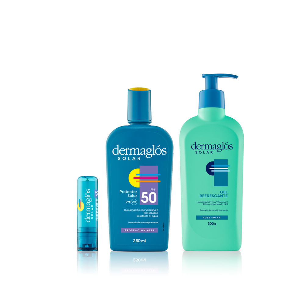 Kit Protector Solar Completo Dermaglós con Labial