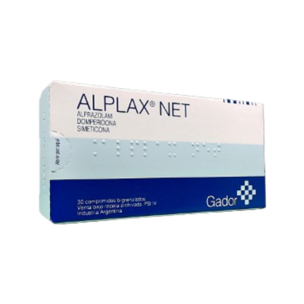 Alplax Net Alprazolam + Domperidona + Asoc. x 30 Comp