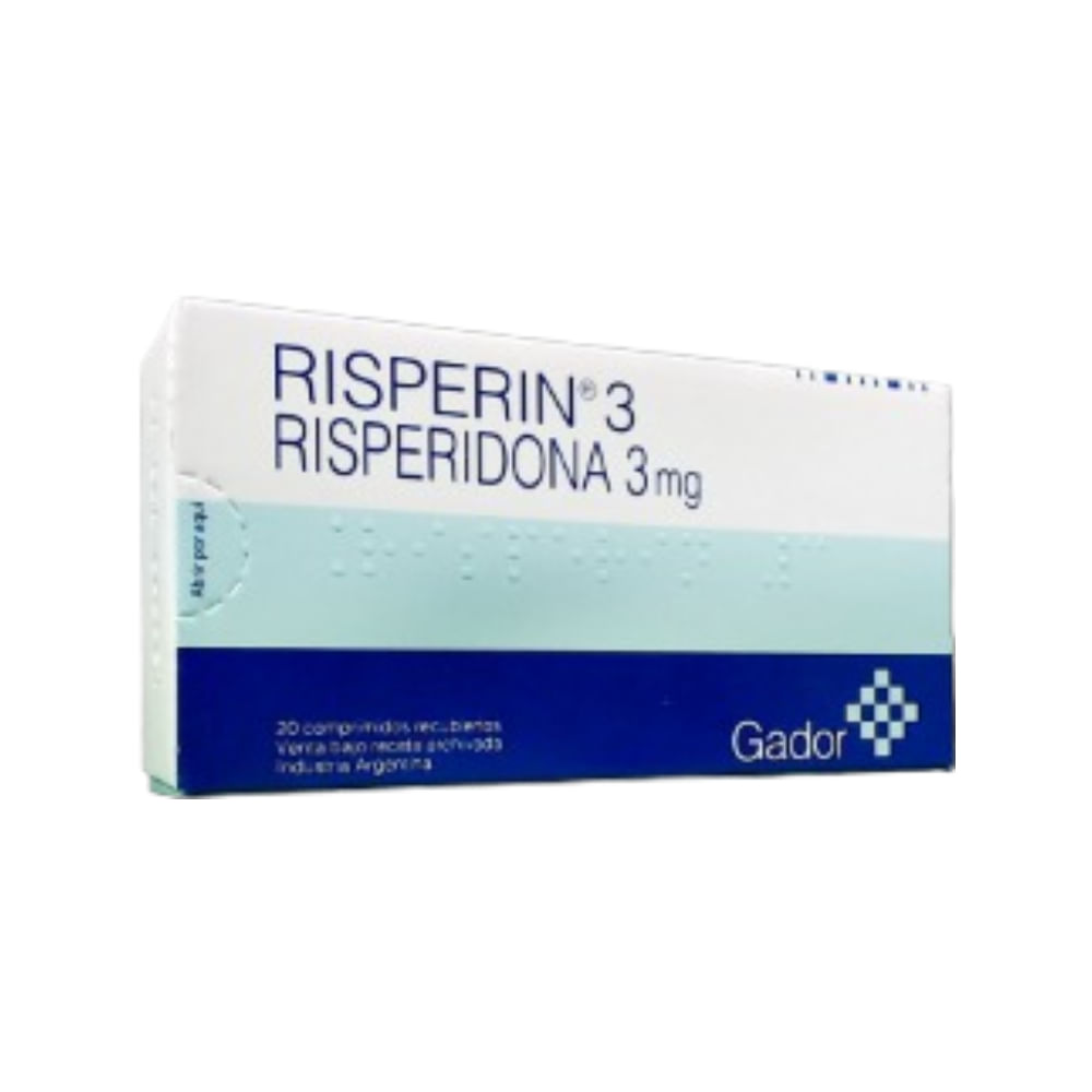 Risperin Risperidona 3 mg x 20 Comp