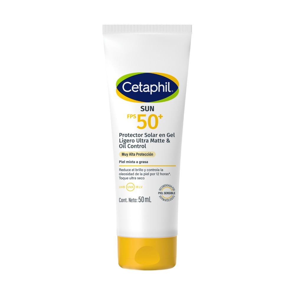 Protector Solar Cetaphil Sun Ultra Matte & Oli Control FPS 50+ Sin Color x 50 ml