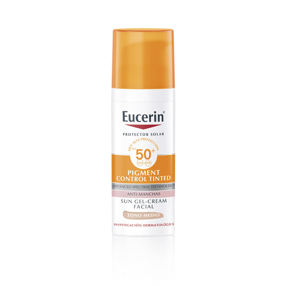 Protector Solar Facial Eucerin Pigment Control Tono Medio para Todo Tipo de Piel Fps 50+ x 50 ml